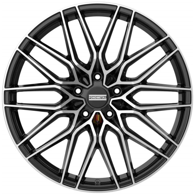 Fondmetal Cratos Glossy Black Machined 9,5x21 5x112 ET20 CB66,6 60° 1050 kg RF18296