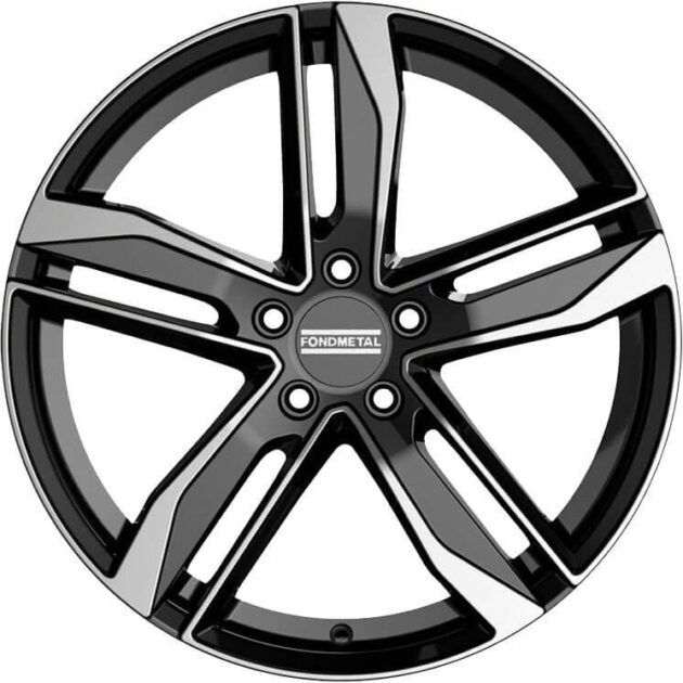 Fondmetal Hexis Glossy Black Machined 8x18 5x112 ET48 CB57,1 R13 730 kg RF08783