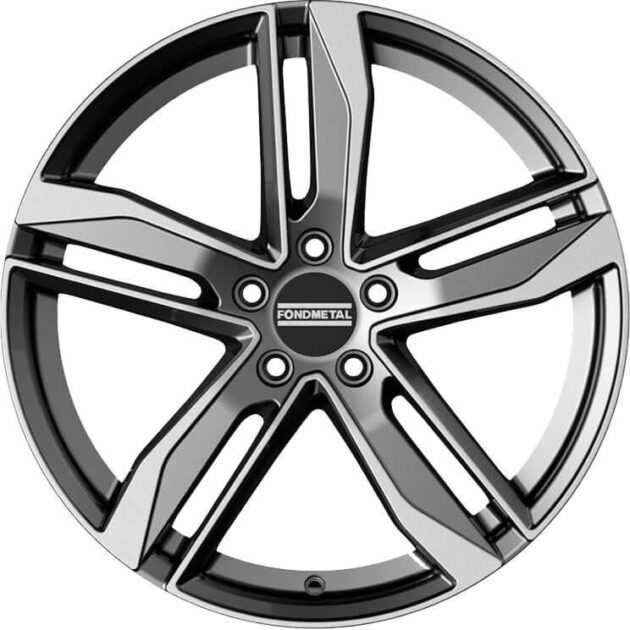 Fondmetal Hexis Glossy Titanium Machined 8x18 5x112 ET48 CB57,1 R13 730 kg RF08784