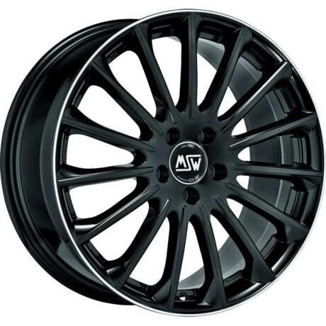 MSW 30 Gloss Black+Diamond Lip 7,5×19 5×112 ET48 CB73,1 60° 725 kg W19305503TGA