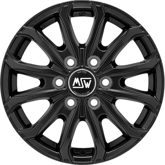 MSW 48 Van 6 Holes Matt Black 6,5x16 6x125 ET68 CB74,1 60° 1350 kg W19341002T53
