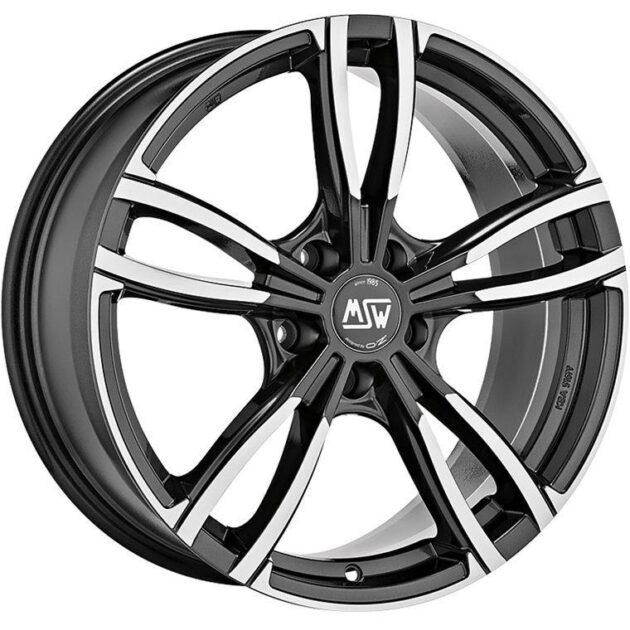 MSW 73 Gloss Dark Grey Full Polished 8x18 5x112 ET28 CB73,1 60° 760 kg W19295500TT8