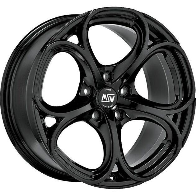 MSW 82 Gloss Black Full Polished 9x20 5x110 ET31 CB65,1 60° 720 kg W19314001T56
