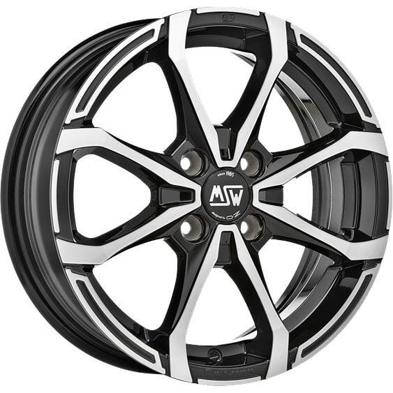 MSW X4 Gloss Black Full Polished 6x16 4x100 ET40 CB63,3 60° 490 kg W19273500T56