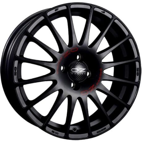 OZ Racing Superturismo WRC Matt Black Red Lettering 7×18 4×100 ET50 CB56,1 60° 650 kg W0168600379