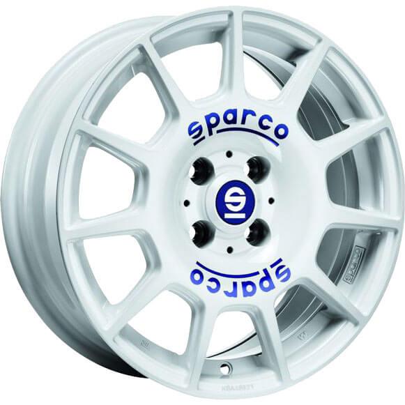 Sparco Terra White Blue Lettering 7x16 4x100 ET30 CB68,0 60° 615 kg W29046500G7