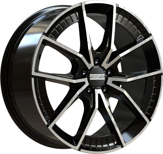 Fondmetal Elatha Glossy Black Machined 8,5x19 5x112 ET21 CB66,5 R13 850 kg RF19088