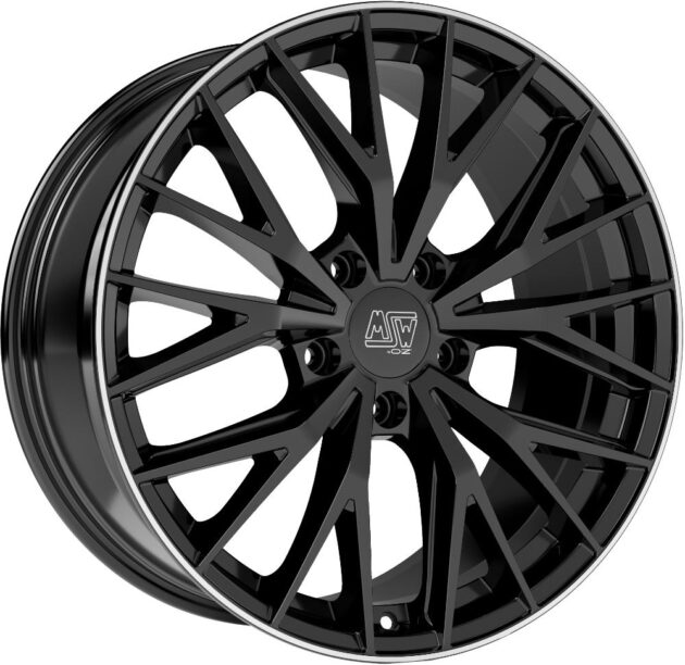 MSW 44 Gloss Black+Diamond Lip 8,5x20 5x112 ET45 CB73,0 60° 1050 kg W19416504TGA