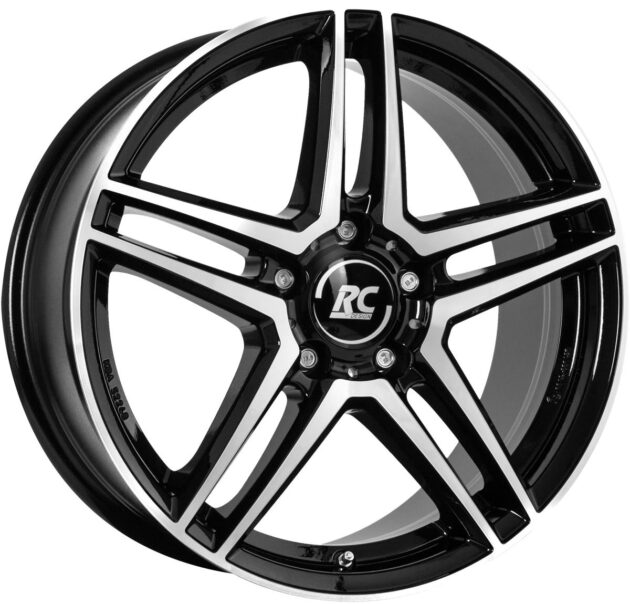 RC Design RCD17 Schwarz Glanz Voll-Poliert (SGVP) 8x18 5x112 ET38 CB66,6 R14 790 kg 324680