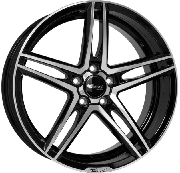 Brock B33 Schwarz Glanz Voll-Poliert (SGVP) 8x18 5x112 ET45 CB66,6 60° 800 kg 480892