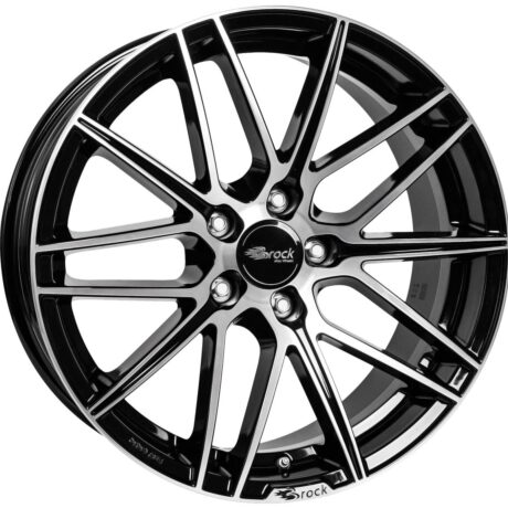 Brock B34 Schwarz Glanz Voll-Poliert (SGVP) 7,5×17 5×100 ET38 CB63,4 60° 650 kg 411926