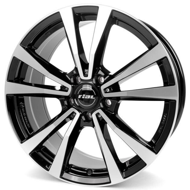 Rial M12X diamond-black frontpolished 8x19 5x112 ET52 CB66,6 R14 930 kg M12X-80952M83-1
