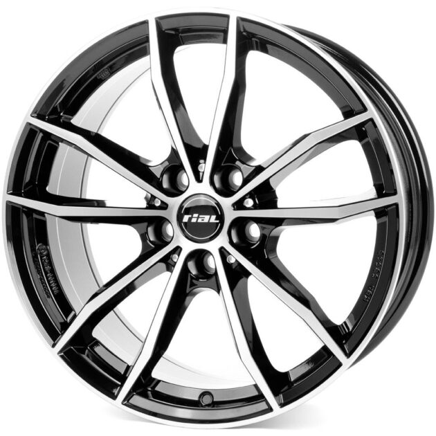 Rial X12 diamond-black frontpolished 7,5x18 5x112 ET25 CB66,6 60° 790 kg X12-75825W63-1