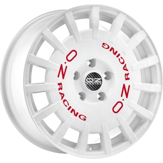 OZ Racing Rally Racing Race White Red Lettering 8x18 5x100 ET35 CB68,0 60° 650 kg W01A1220033