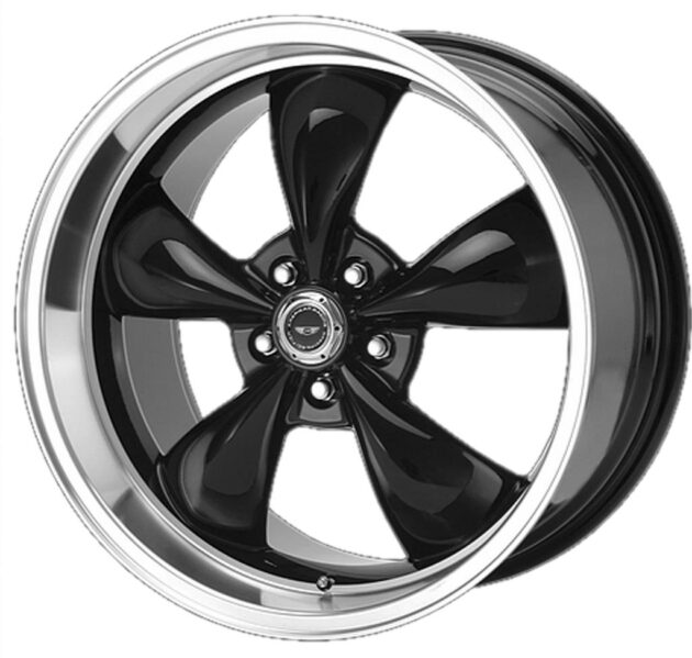 American Racing AR105 Torq Thrust M Gloss Black Machined Lip 7x17 5x114.3 ET0 CB72,6 60° 725 kg AR105M7765B
