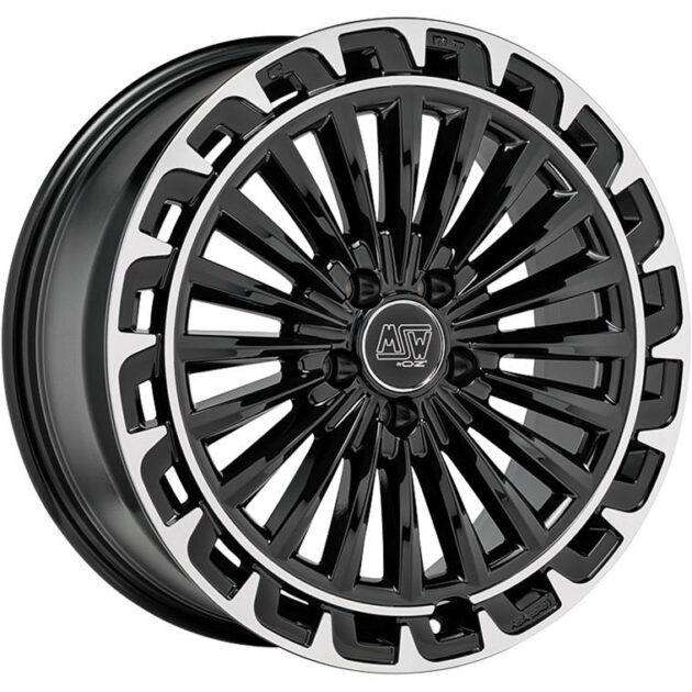 MSW 32 Gloss Black+Diamond Lip 8x19 5x112 ET41 CB66,6 R14 850 kg W19447001TGA