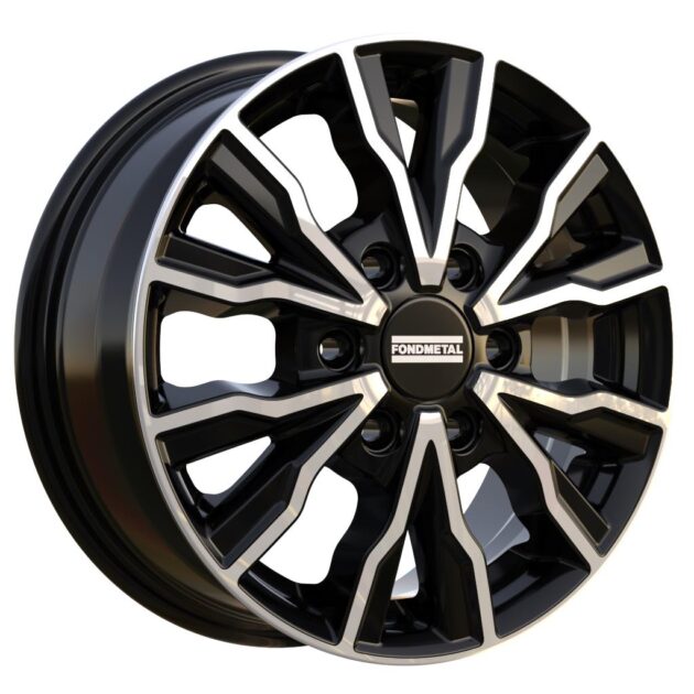 Fondmetal PRO2 Glossy Black Machined 6,5x16 6x120 ET50 CB74,5 60° 1250 kg RF19901