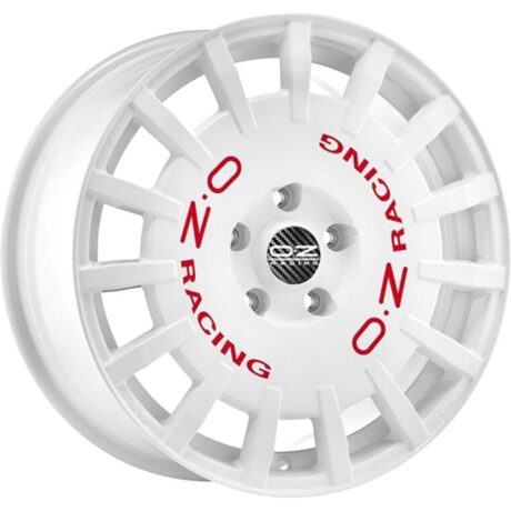 OZ Racing Rally Racing Race White Red Lettering 8×18 5×114.3 ET35 CB75,0 60° 650 kg W01A1221133