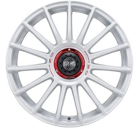 OZ Racing Superturismo Evoluzione WRC Race White Red Lettering 8×18 5×114.3 ET45 CB75,0 60° 680 kg W0185420783