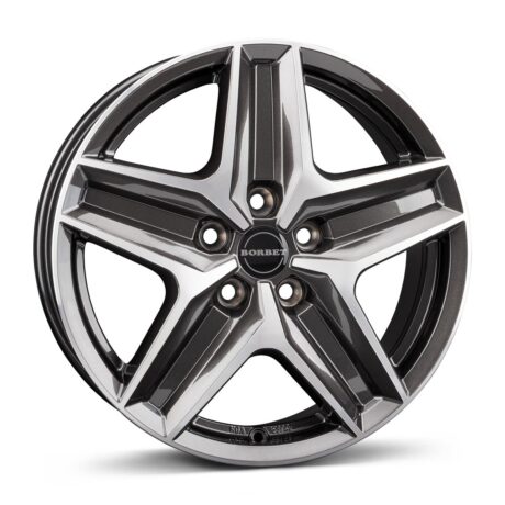 Borbet CWZ mistral anthracite glossy polished 7,5×18 5×120 ET53 CB65,1 R13 1250 kg 497633