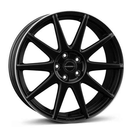 Borbet GTX black matt rim silver 8×19 5×108 ET42 CB72,6 60° 750 kg 497936