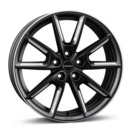 Borbet LX18 black matt silver spoke rim 8×18 5×112 ET40 CB66,6 60° 690 kg 497213