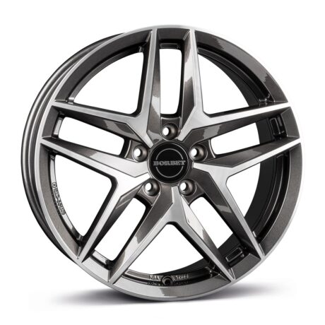 Borbet Z mistral anthracite glossy polished 7,5×18 5×112 ET43 CB57,1 R13 700 kg 497511